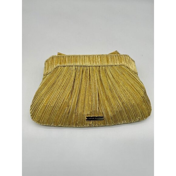 LOEFFLER RANDALL Rayne pleated bow clutch - Gold - Picture 4 of 13